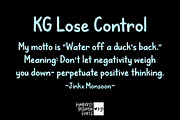 KG Lose Control, a Handwritten Font by Kimberly Geswein Fonts (Thumbnail 1 of 2)