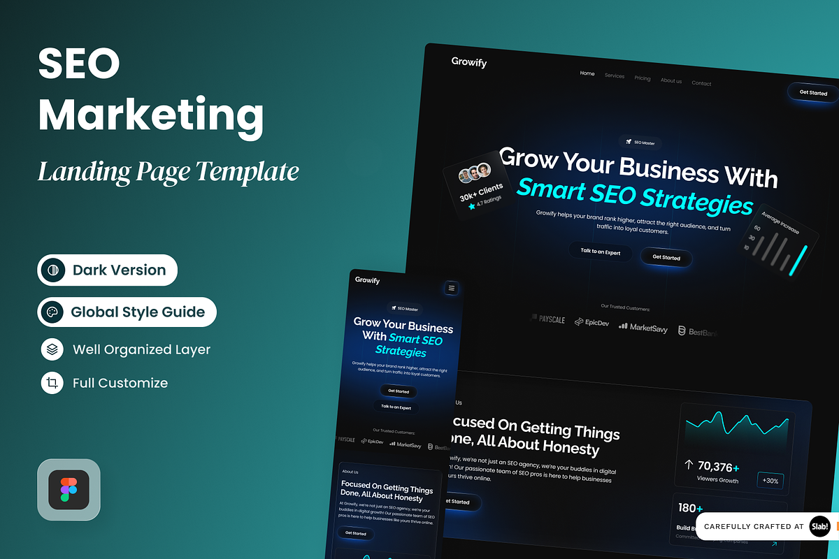 Growify - SEO Marketing Landing Page