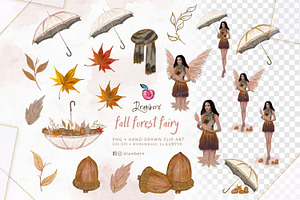 Fall Forest Fairy, Autumn Art 048