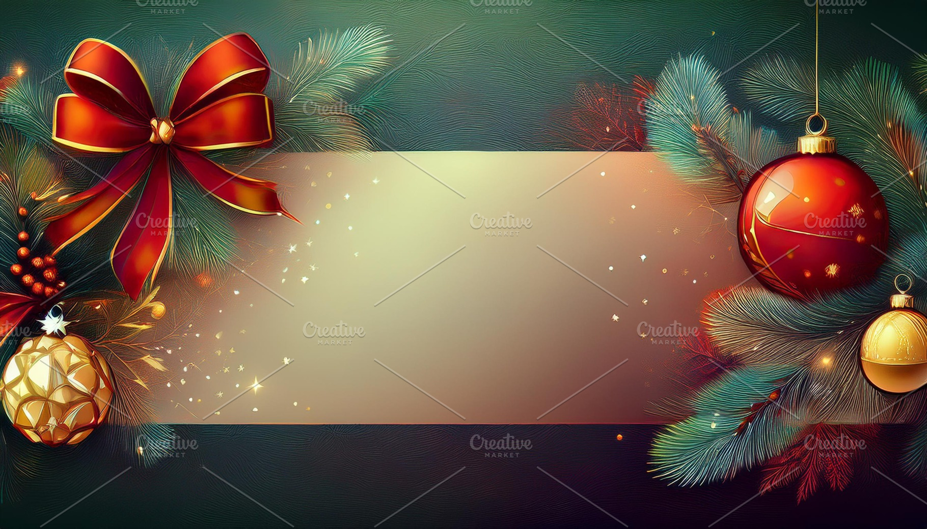 christmas card background, AI generated, a Photo by WorldOfPhotos