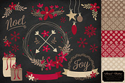 Ruby Red Christmas Clipart & Papers, an Illustration by Amanda Ilkov (Thumbnail 2 of 5)