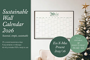 2026 Eco Wall Calendar: Stone Moss, a Poster Template by Elibee (Thumbnail 1 of 6)