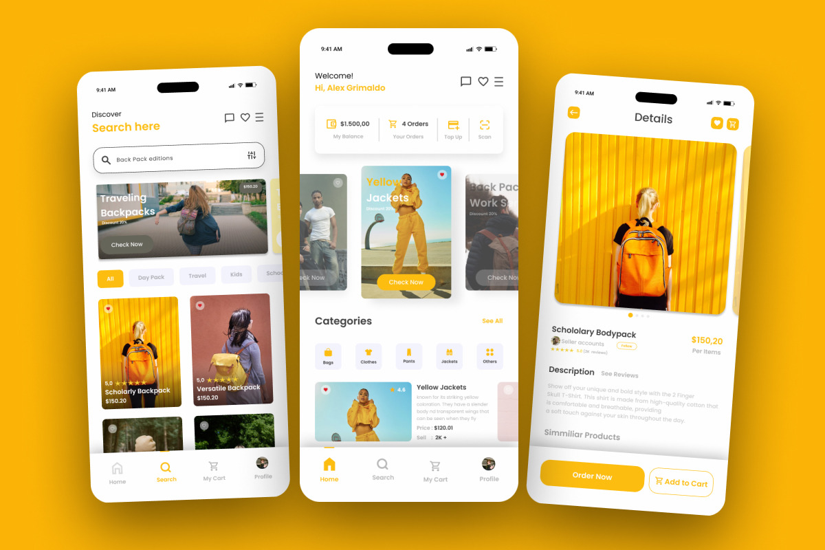 Bag Merce - Shopify Mobile App, an App Template by trabaskriya (Photo 2 of 5)