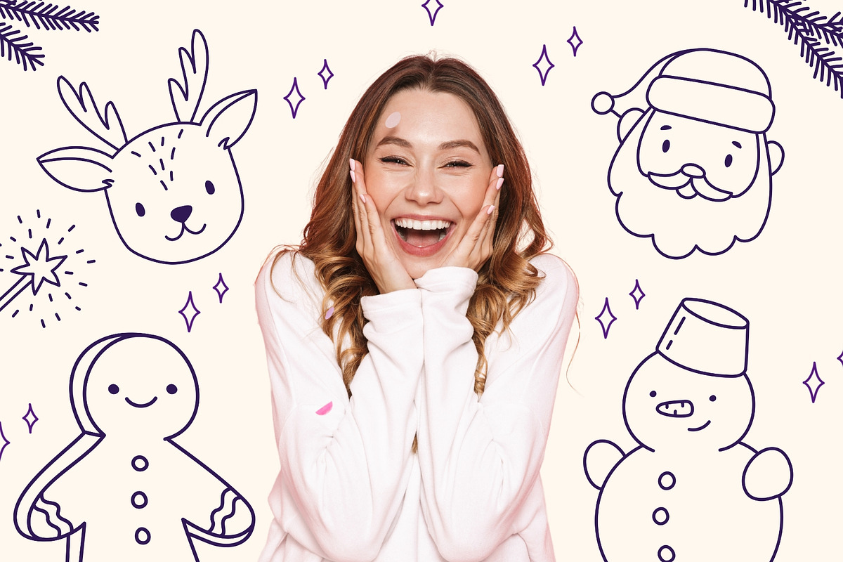 Christmas Winter Doodles | Line Art, a Seasonal Illustration by Kristina Chistiakova (Photo 3 of 3)