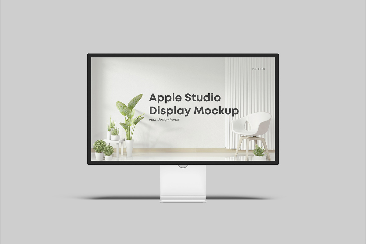 Apple Studio Display Mockup, a Mac Mockup by Graphiculon (Photo 2 of 11)