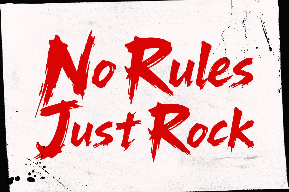 Hugels Bogers Metal Brush Font, a Handwritten Font by Maulana Creative (Photo 7 of 7)