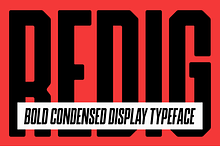 Redig - Condensed bold sans