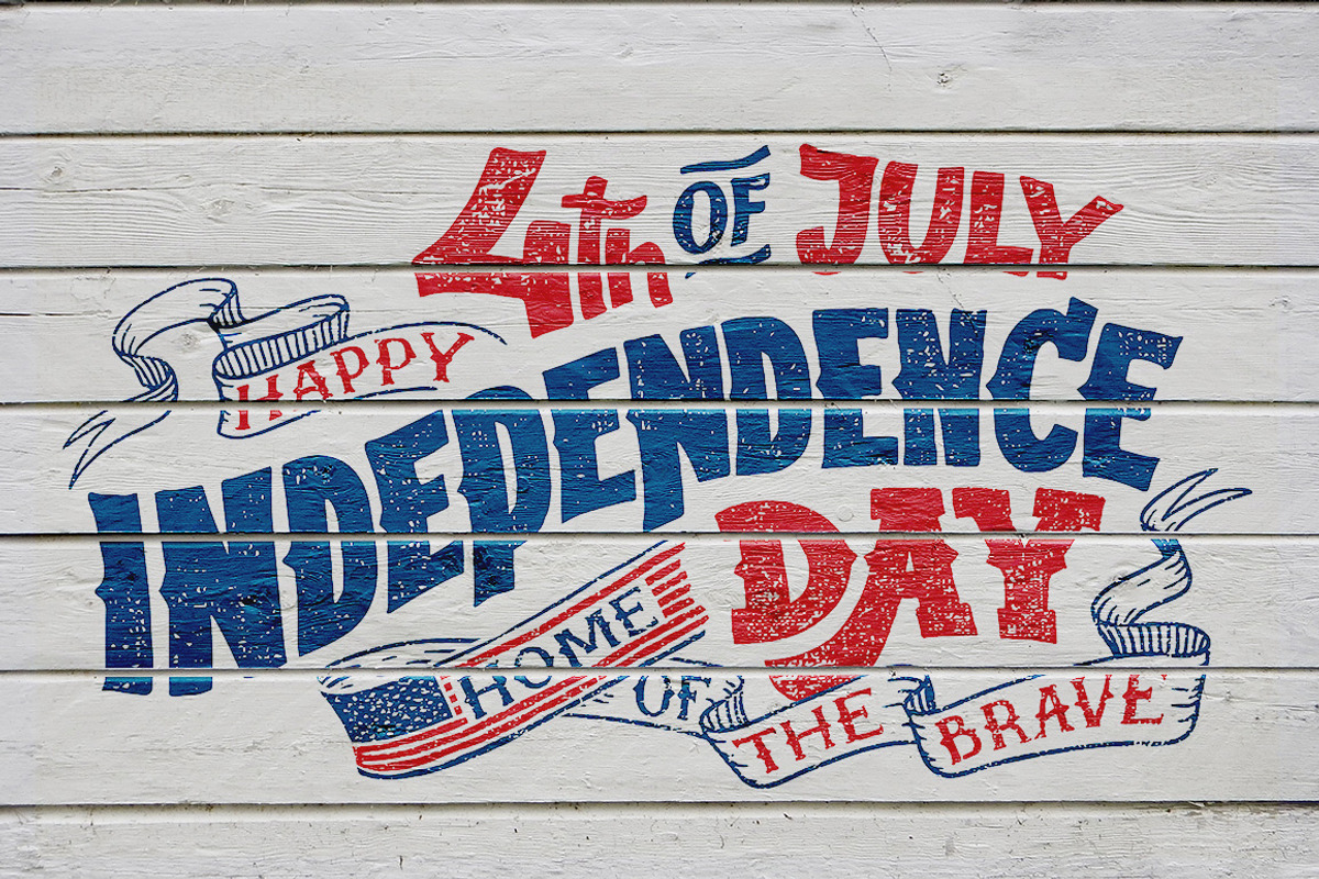 Happy 4th of July Independence Day, a Texture Illustration by Paul Lesser (Photo 1 of 2)