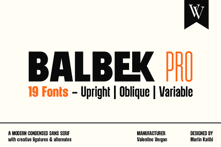 Balbek Pro - Modern Sans Serif
