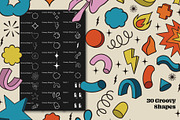 Retro Groovy Procreate Stamp Pack, a Brush Add-On by Pencil Twist (Thumbnail 9 of 11)