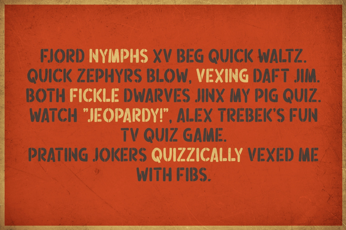 OUDERS - Stencil & Regular Font, a Font by Garisman Std (Photo 9 of 11)