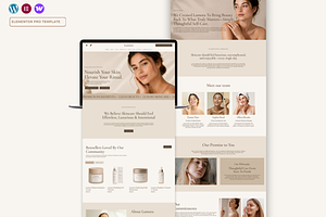 Luxury Skincare WordPress Template, a WordPress Template by Web Template Market