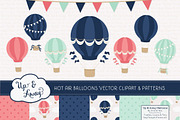 Modern Chic Hot Air Balloons, an Illustration by Amanda Ilkov (Thumbnail 1 of 5)