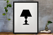 Lamp Silhouette SVG, a Technology Illustration by newminddesign (Thumbnail 3 of 3)