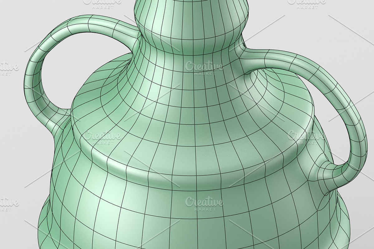 Decorative vase with two handles., an Object 3D Model by CGTales (Photo 10 of 11)