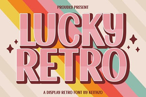 Lucky Retro | Groovy Retro Font