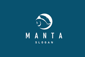 Stingray fish logo ocean animal, a Branding & Logo Template by Maylianaw28