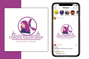 Stunning Salon Shop Brand Logo, a Branding & Logo Template by Mishek Munene (Thumbnail 2 of 7)