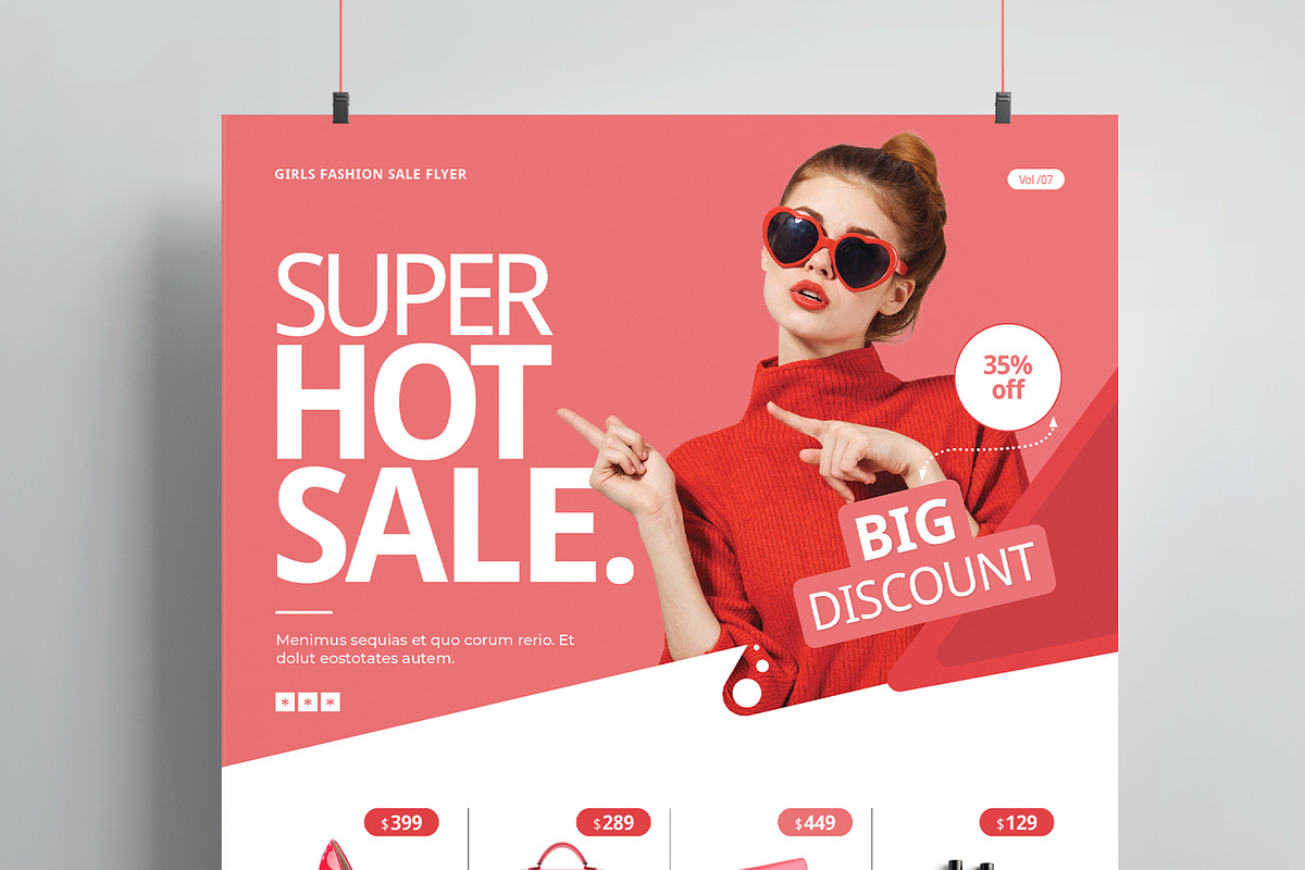 Fashion Hot Sale Flyer Template, a Flyer Template by MightyDesign (Photo 2 of 8)