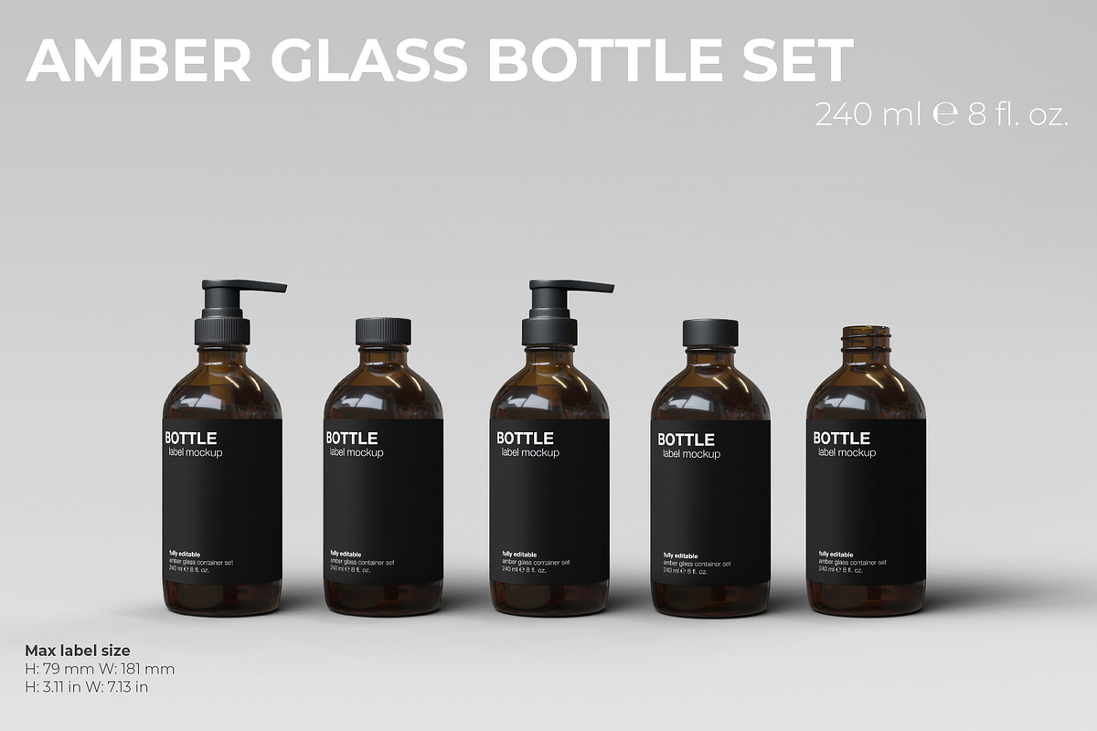 Amber Glass Scene Creator, a Packaging Mockup by KIPET (Photo 9 of 14)