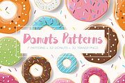 Donuts - patterns and illustrations, a Pattern Graphic by Blue Lela Design (Thumbnail 1 of 4)