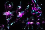 neon ballerinas !, an Illustration by art_mouse (Thumbnail 1 of 2)