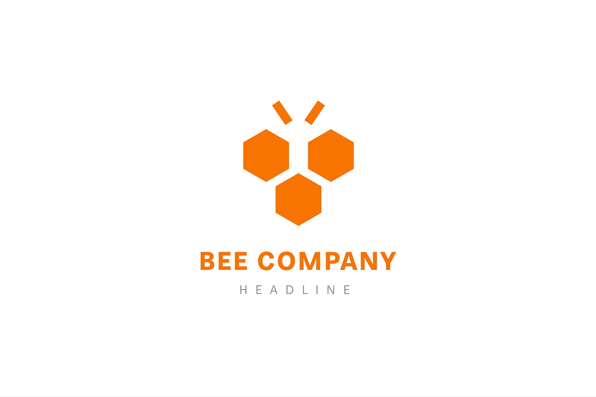 Bee company logo template., a Branding & Logo Template by Anton Akhmatov (Photo 2 of 3)