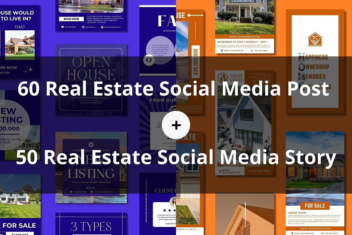 Real Estate Social Media Templates, a Templates & Theme by BoontenStudio (Photo 2 of 5)