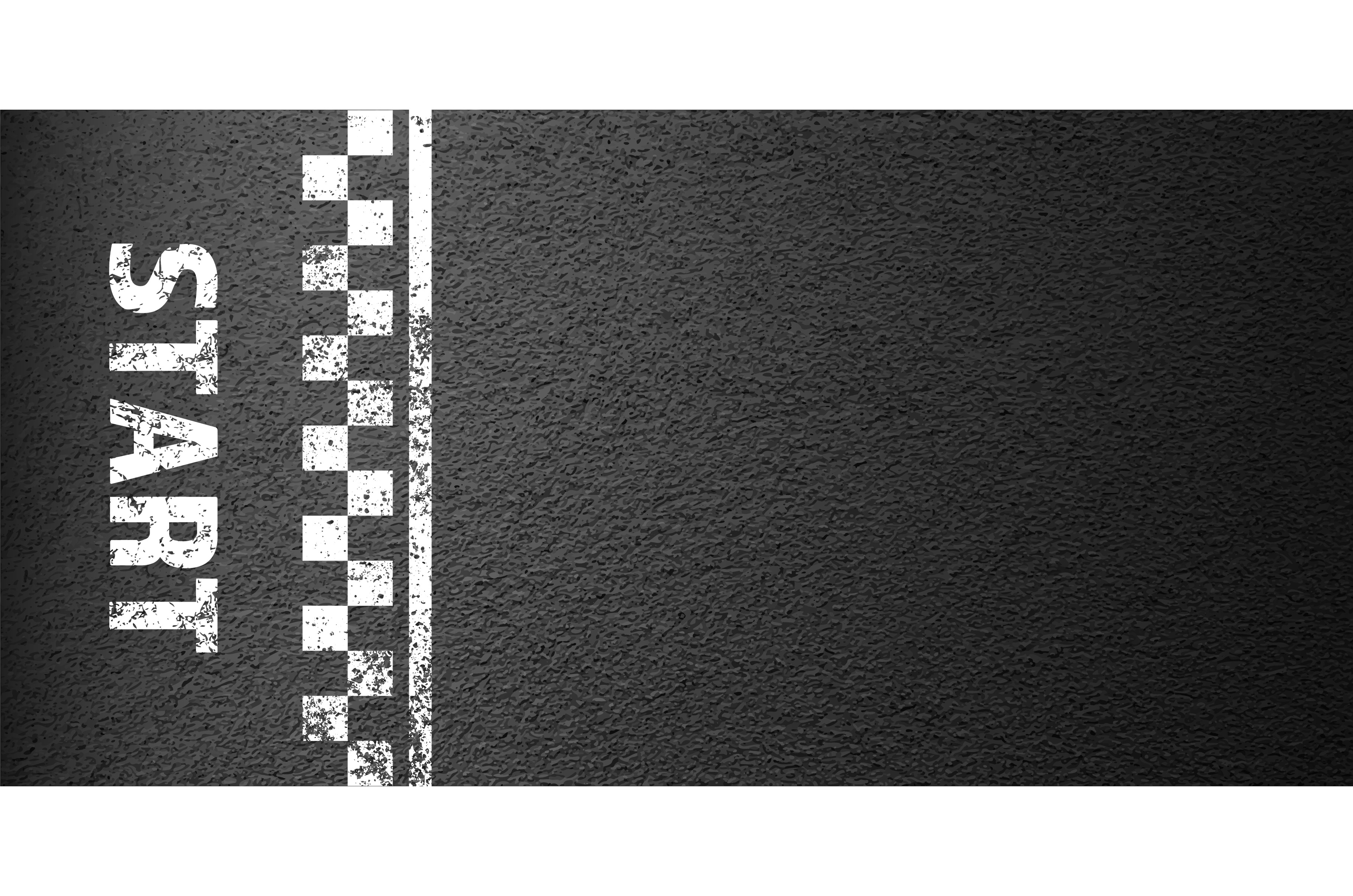 Asphalt road with white start line | Texture Illustrations ~ Creative ...