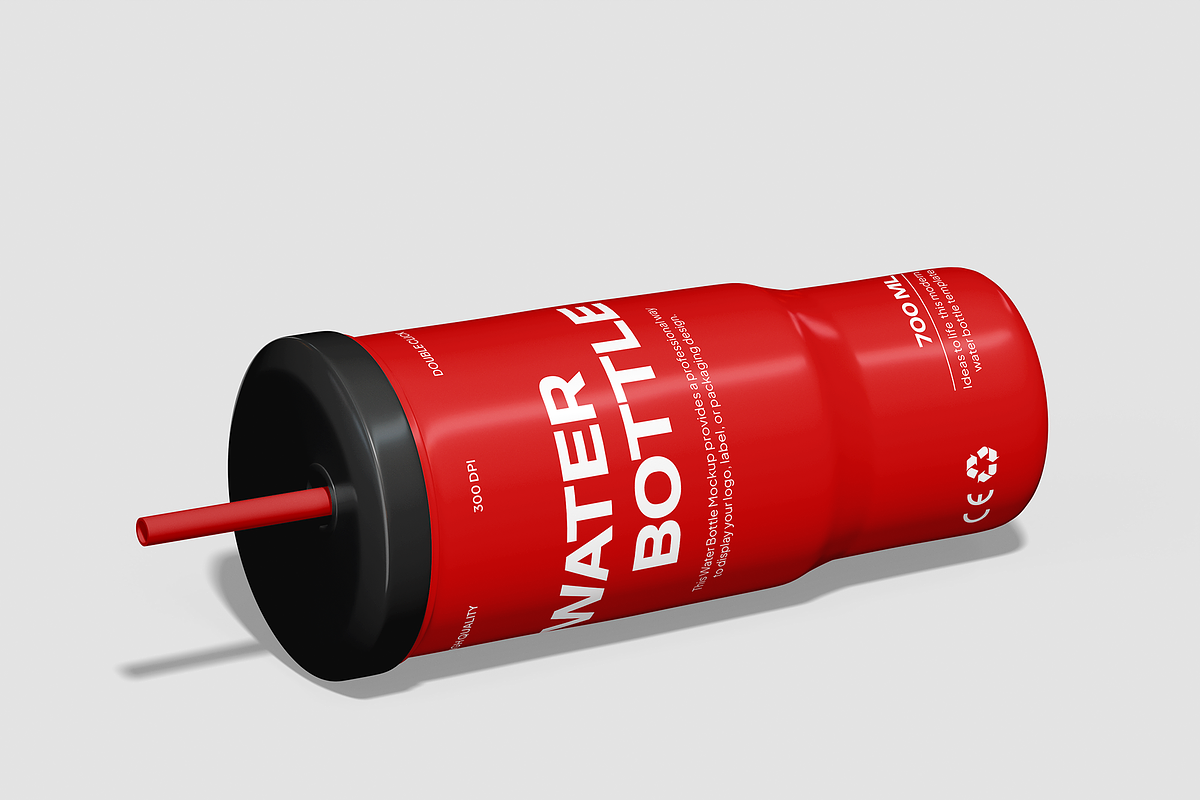 Water Bottle Mockup, a Cups & Container Mockup by Bartama Graphic (Photo 3 of 4)