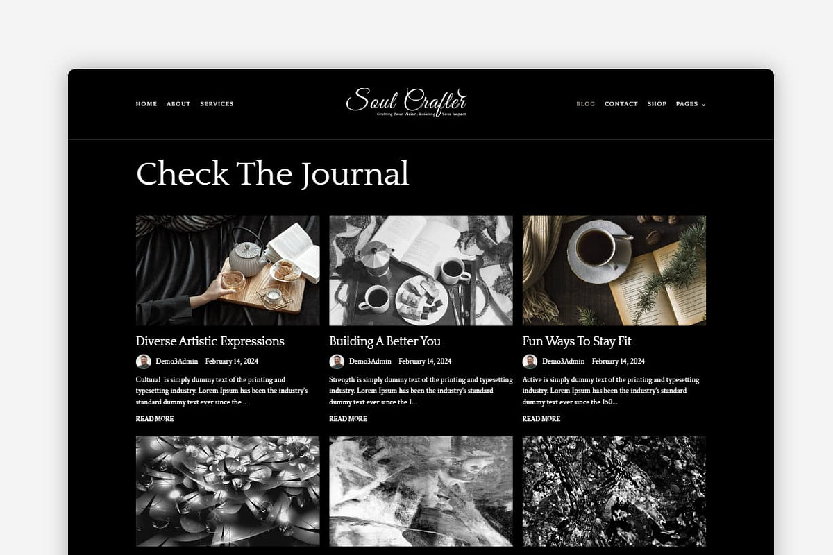 Soul Crafters WordPress Theme preview 4
