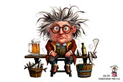 Quirky Old Fisherman Clipart PNG, a Graphic by Clipart Bloom (Thumbnail 5 of 13)