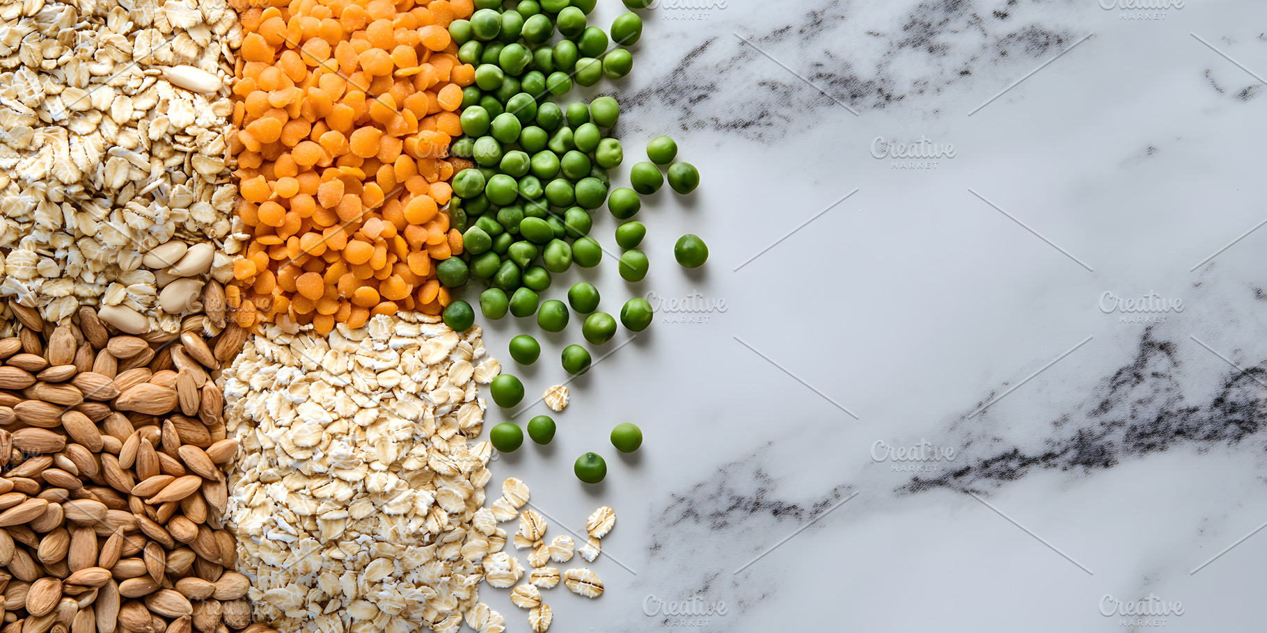 Assorted dry grains, legumes and nut, a Food & Drink Photo by Photostock