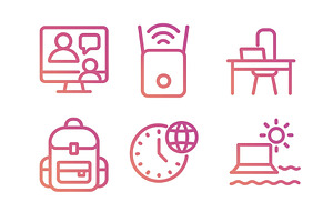 Digital learning tools and symbols, a Technology Illustration by ZinetroN
