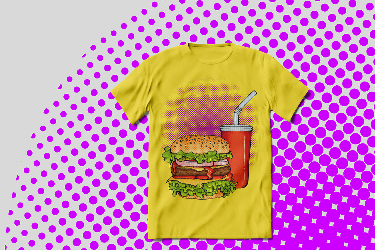 Burgers Collection in Pop Art style, a Food Illustration by ennona_art (Photo 10 of 10)