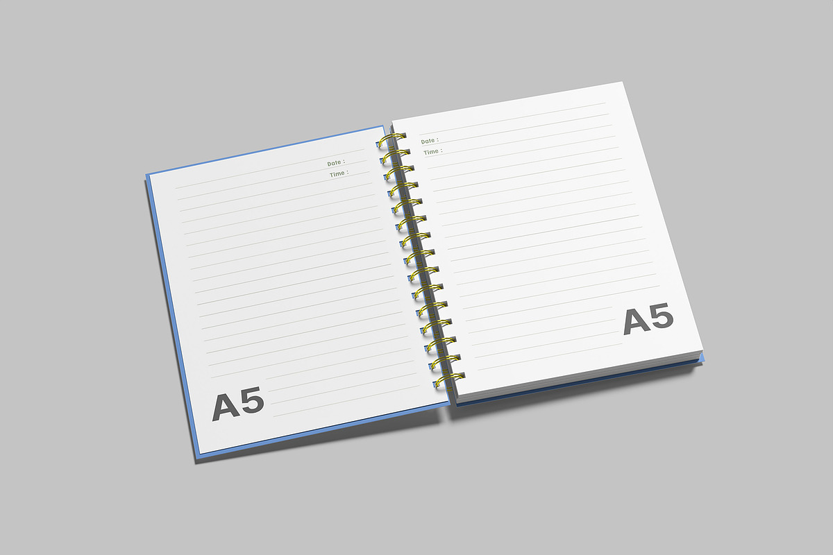 A5 Spiral Notebook Mockup Set preview 7