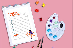 Tennis Planner Sports Template