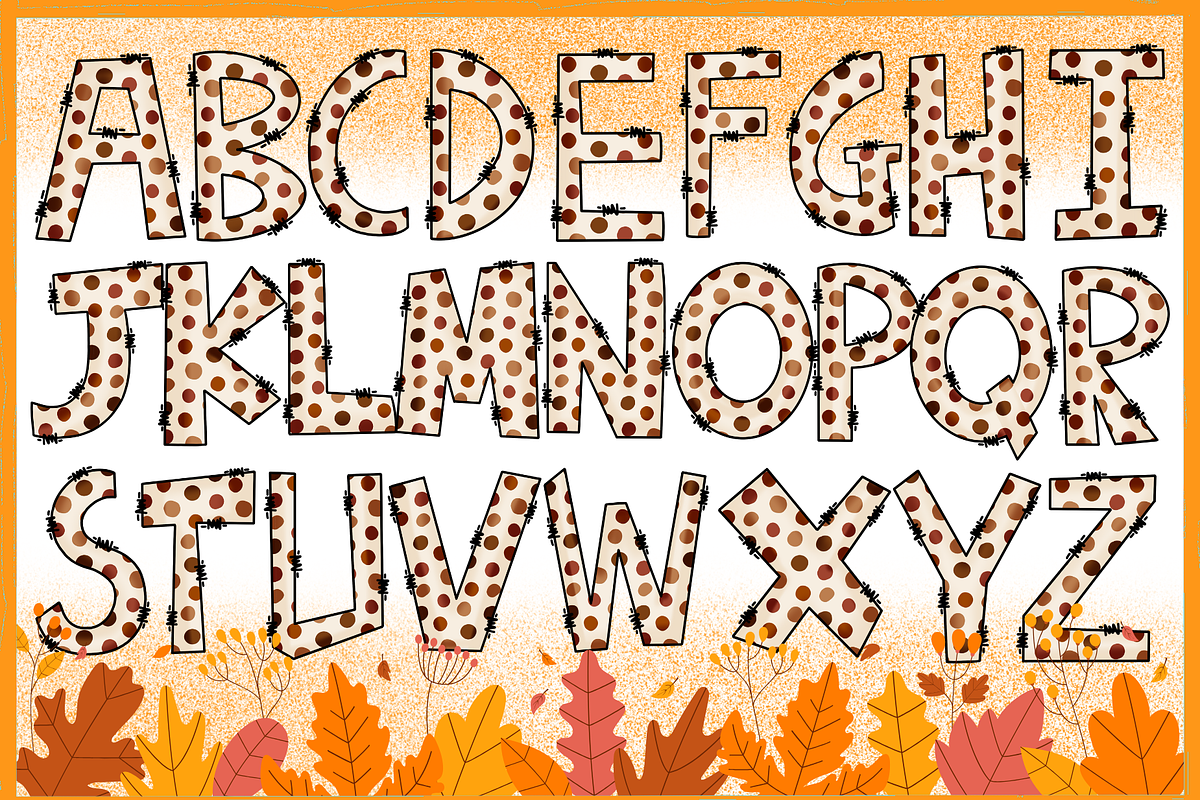 Fall & Autumn-PNG fonts, a Handwritten Font by It me digital art (Photo 6 of 8)