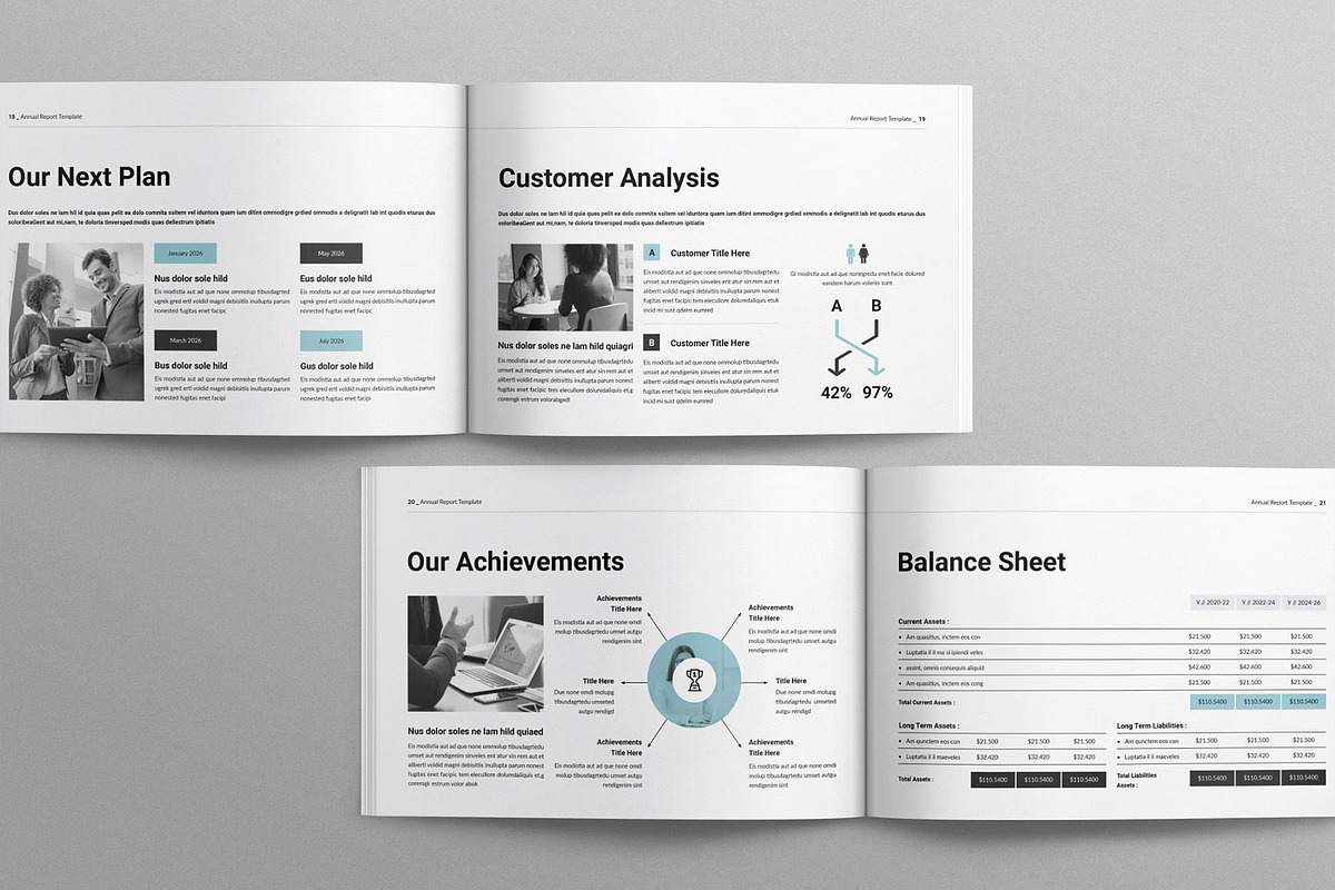 Annual Report Template Landscape, a Brochure Template by Work-Envance (Photo 6 of 9)