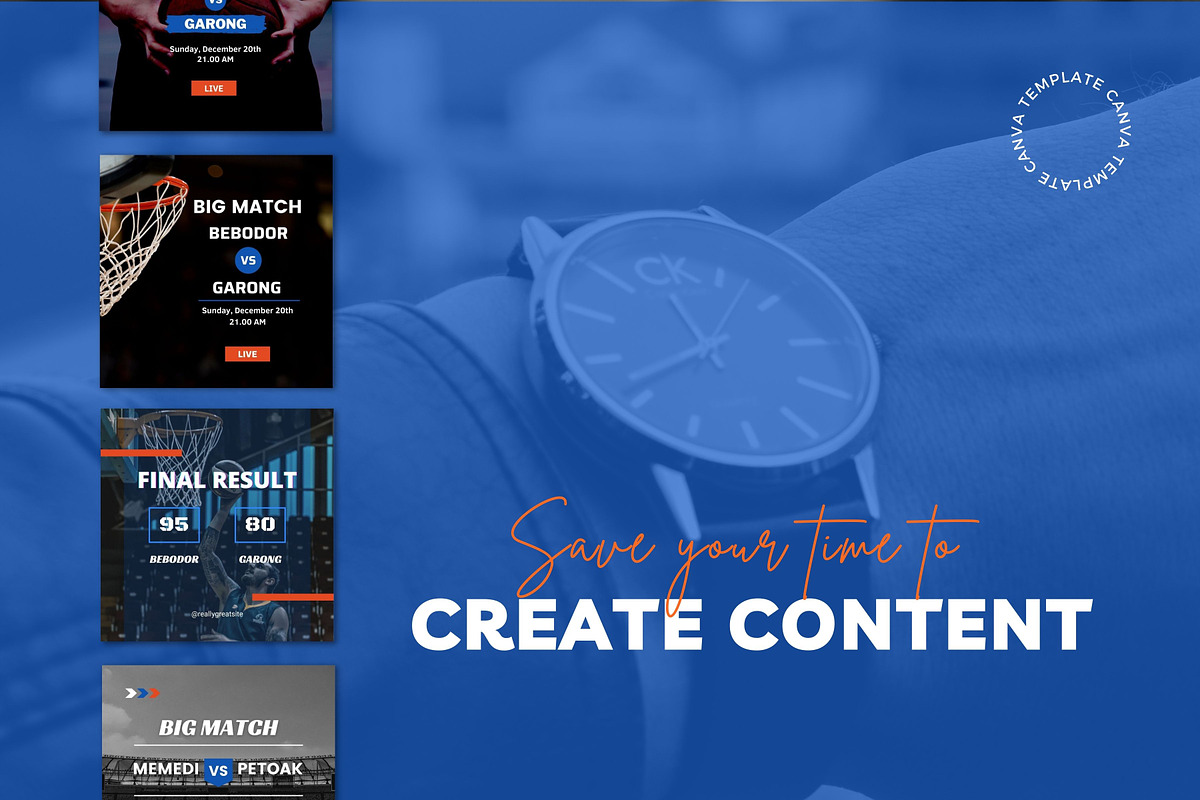 Sports Content Instagram Posts, a Social Media Template by emcrea (Photo 4 of 9)