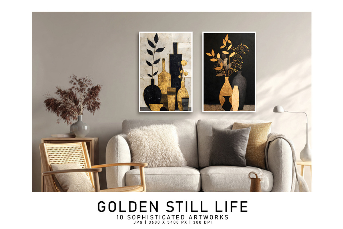 Golden Still Life, a Decorative Illustration by Digital Art Creations (Photo 3 of 5)