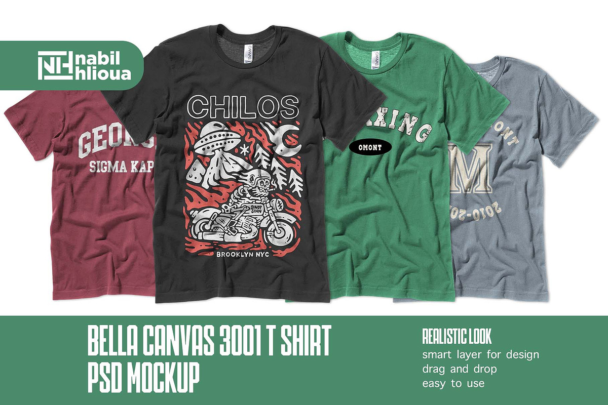 bella canvas 3001 t shirt mockup PSD, a Shirt Mockup by NH graphic (Photo 1 of 3)