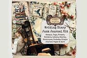 Writing Diary Junk Journal, an Illustration by HubbaDigitals (Thumbnail 1 of 5)