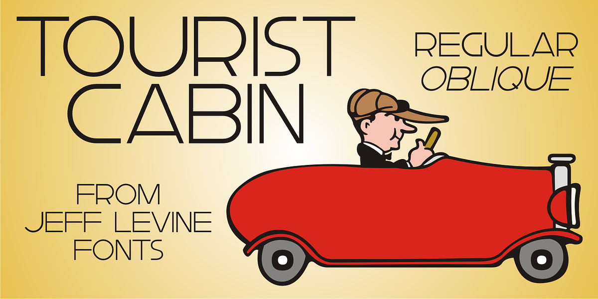 Tourist Cabin JNL, a Sans Serif Font by Jeff Levine Fonts