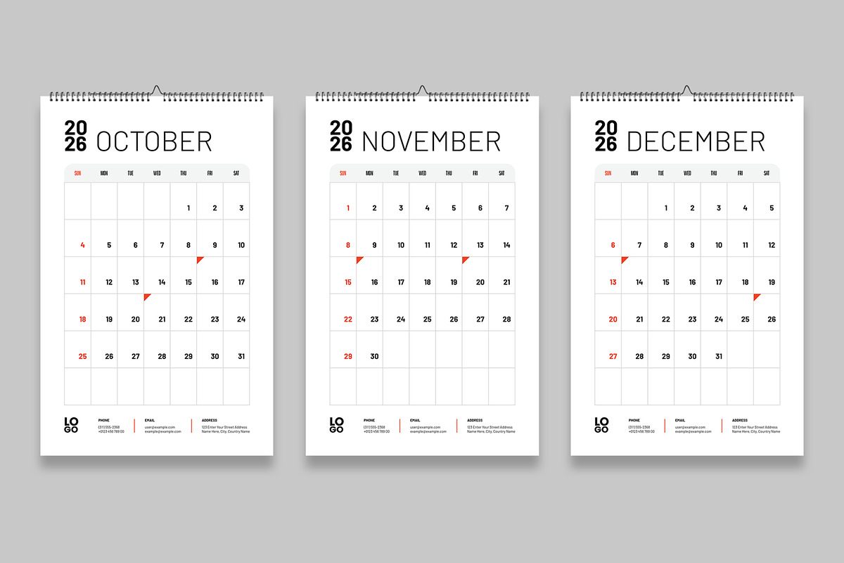 Minimal Wall Calendar 2026 preview 5