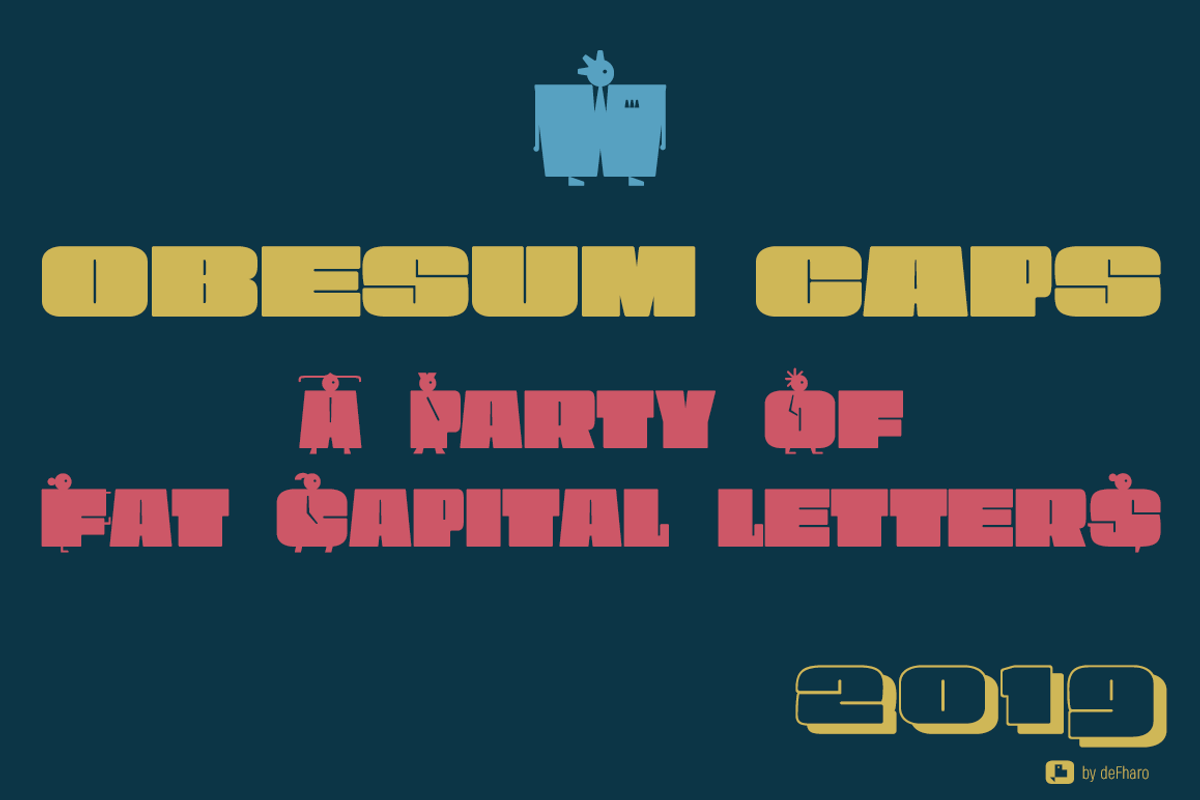 Obesum Caps -2 fonts-