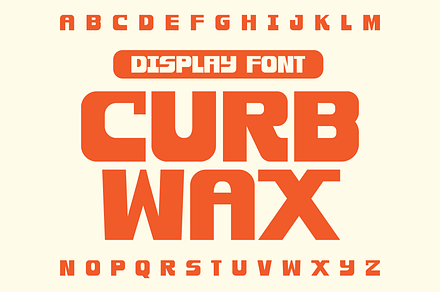 Curb Wax Display Font