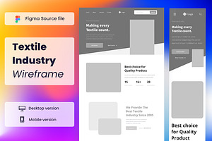 Textile Industry Wireframe Website