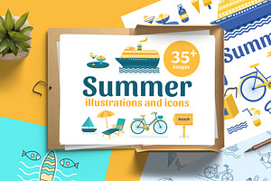 Summer collection-elements, icons