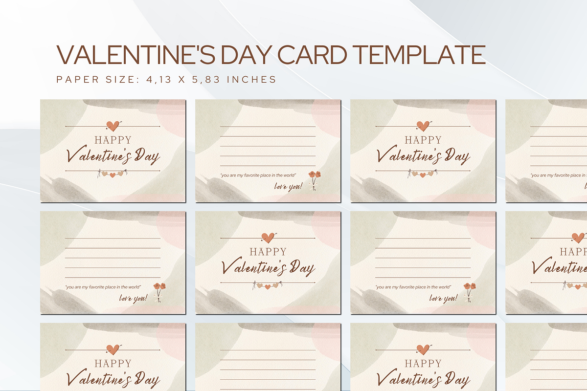 VALENTINE'S DAY CARD CANVA TEMPLATE, a Card Template by The Little Lily Studio (Photo 3 of 5)